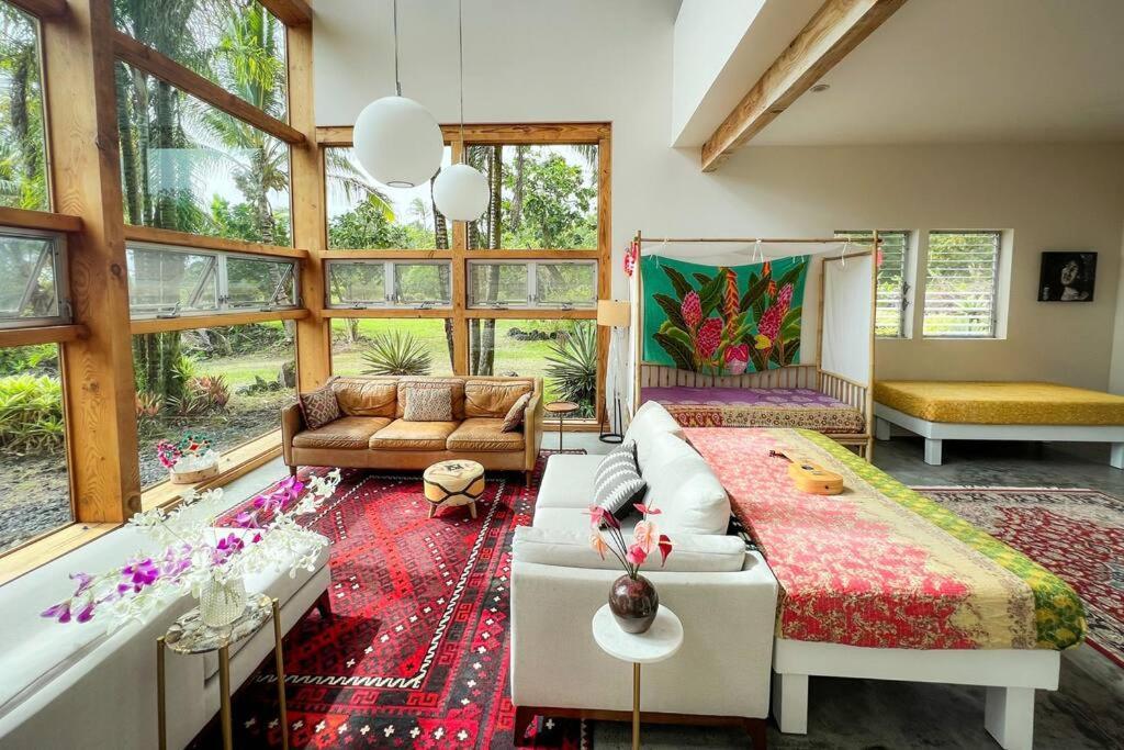 Jungle Haven Ocean Front Eco Villa On Fruit Farm Pahoa Zewnętrze zdjęcie